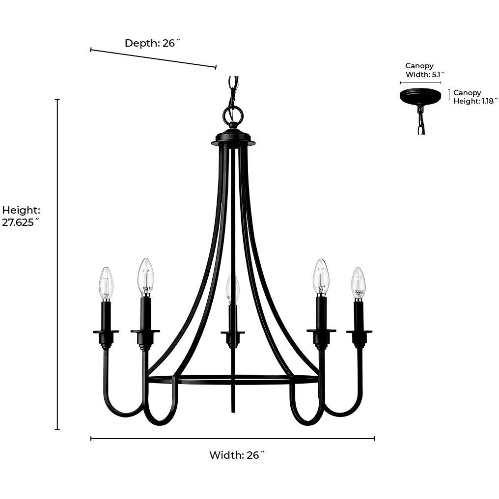 Artemis 5 Light 26 inch Polished Nickel Chandelier Ceiling Light